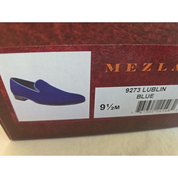 Mezlan Men\'s 9273 Lublin Velvet Formal Slip-On in Blue 9.5M main image 4